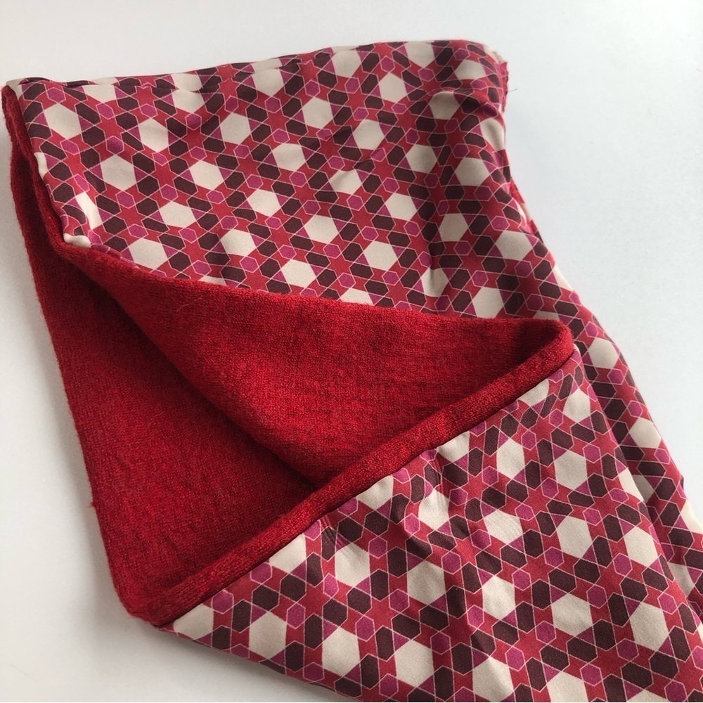 NWT 100% Wool & Silk Reversible Small Infinity Accent Scarf